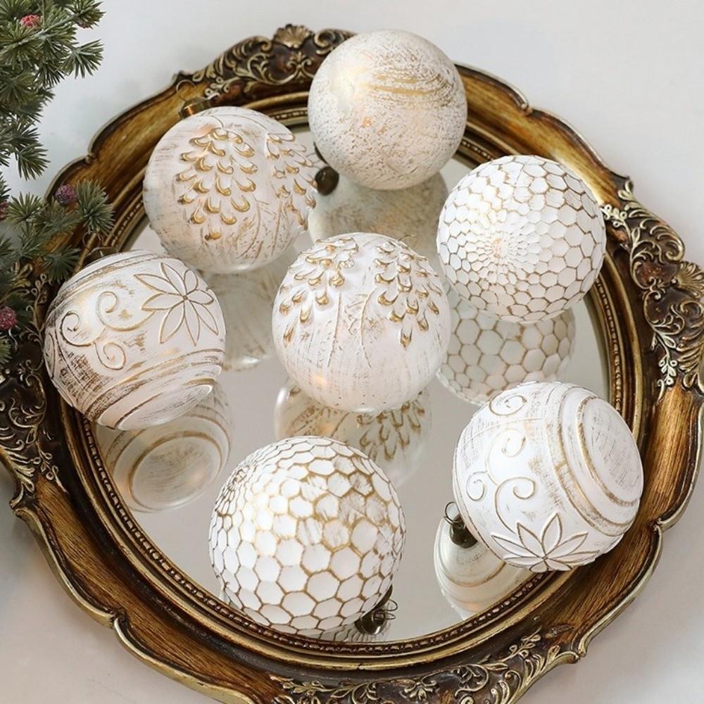 12pcs Shatterproof Christmas Hanging Balls Vintage Xmas Tree Decoration  Home Decor