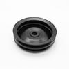 Black Double Groove Power Steering Pump Pulley Key Way Parts For GM SBC BBC Chevy 350 454