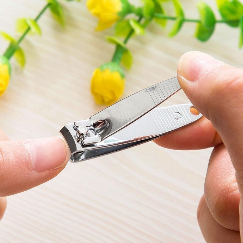 Durable Stainless Steel Flat & Angled Edge Nail Clipper Set for Manicure