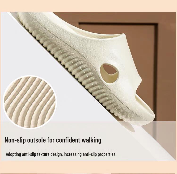 Shan Yi Odor-Resistant Silent EVA Anti-Slip Slippers for Men & Women – Thick-Soled, Cool & Comfortable for Home or Bathroom Use.