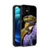 Tier Schlange Handyhülle für Apple iPhone 12 13 Mini 11 14 15 Pro Max 7 8 Plus X XR XS SE 2020 2022 Schwarze Silikonhülle