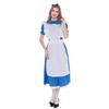Parent-child blue girl costume, Halloween princess dress costume, Alice in Wonderland maid costume