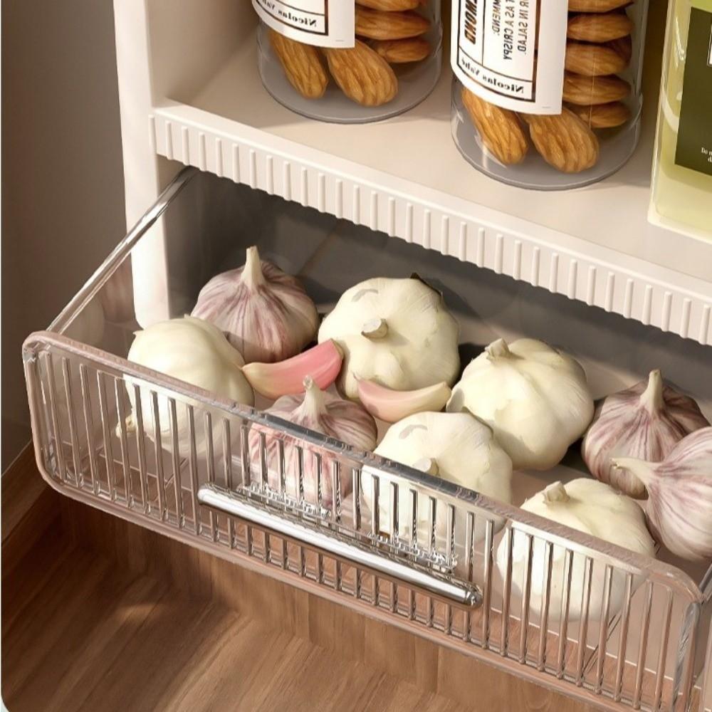 Multi-layer Kitchen Storage Rack No Punching Spices Organization Wall-Mounted Cupboard Groceries Storage Seasoning Organizer