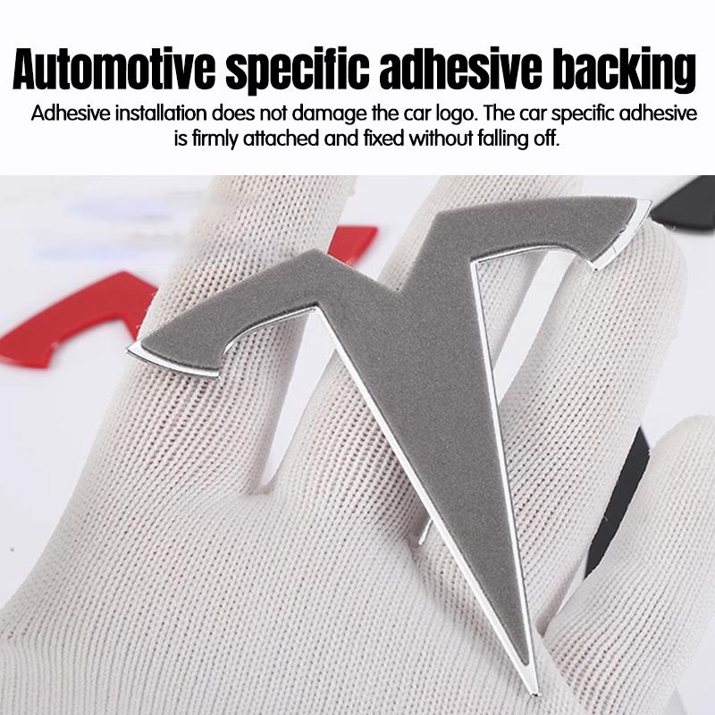 3D ABS Chrome Red Line Black Logo DUAL MOTOR Emblem Letters Car Styling Trunk Badge For Tesla 3 Y S X DUAL MOTOR Accessories
