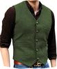 Men's V-Neck Wedding Vest - Perfect for Groom or Best Man