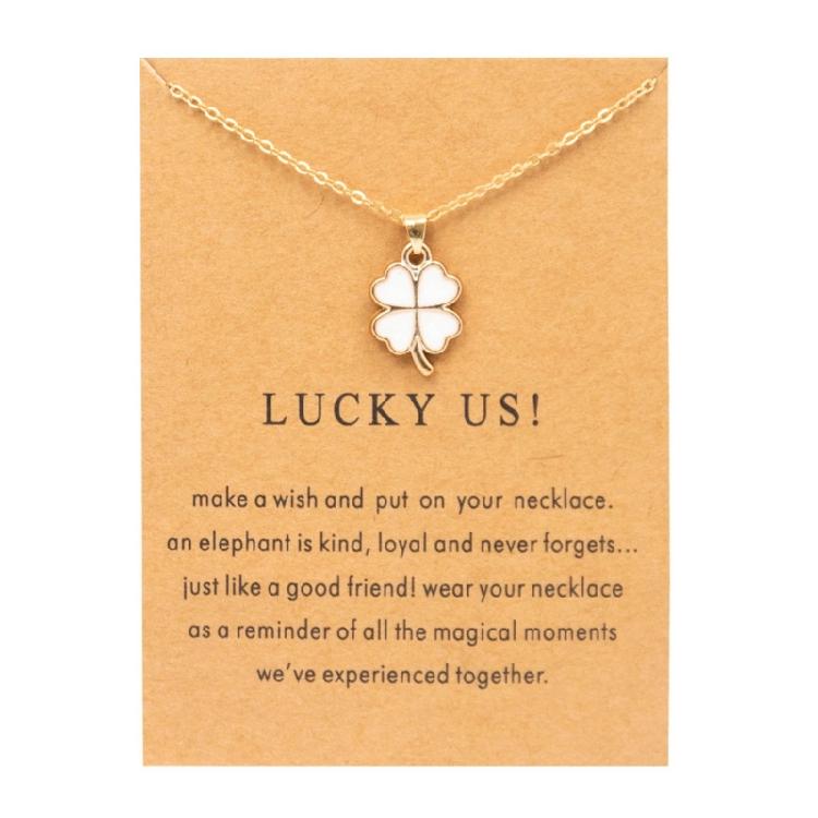 

Leaf Clover Pendant Clavicle Chain for Women Girls Anniversary Valentines Day