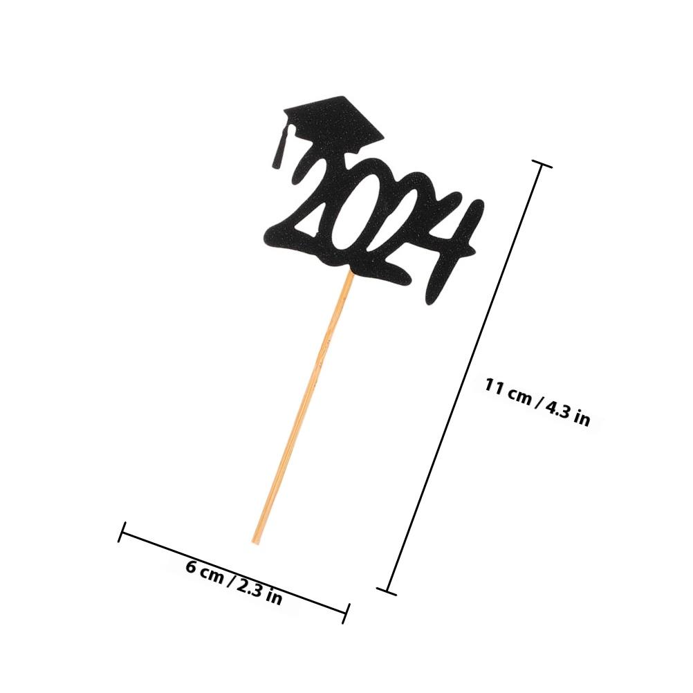 20Pcs Cupcake Toppers for Graduation Cake Decorative Picks Smooth Finish Design for Graduation Celebration Dessert Decoration