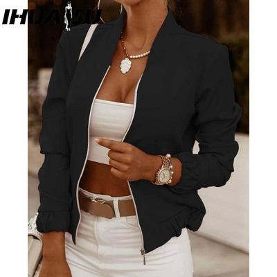 Women's Vintage Casual Autumn Winter Long Sleeve POLO Neck Jackets & Coats