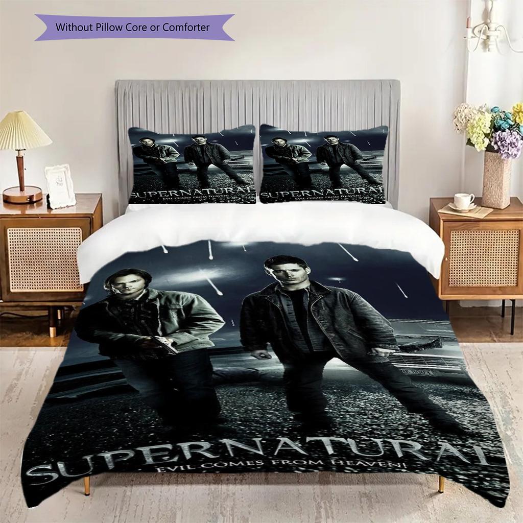 Supernatural Welcome End Threepiece Set 1 Duvet Cover 2 Pillowcase Without Core Christmas Birthday Gift Duvet Cover And Pillowcase