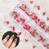 6/12 Grid 3D Cherry Resin Nail Charms Luxury Red Cherry Fruits   Diy Gems Diamonds For Diy Nail Art Decoration