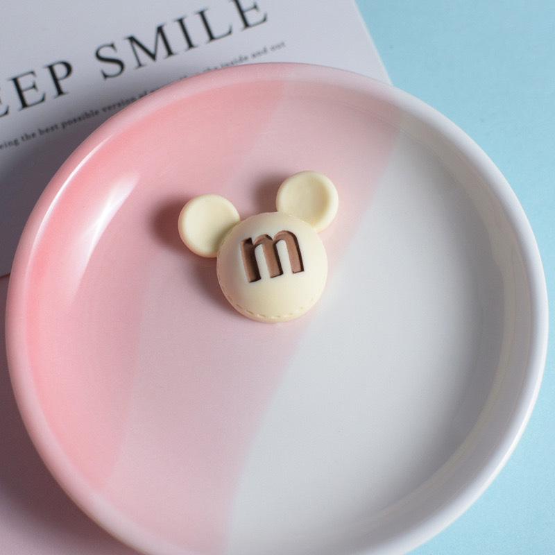 Cartoon Frosted M Bean Resin Jewelry & Phone Case Accessories Set