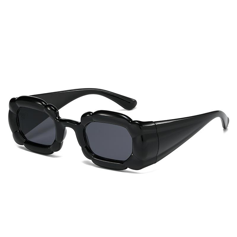 

New Y2K Square Sunglasses Women Candy Color PUNK Shades Vintage Brand Designer Gradient Men Irregular Legs Sun Glasses UV400 as picture