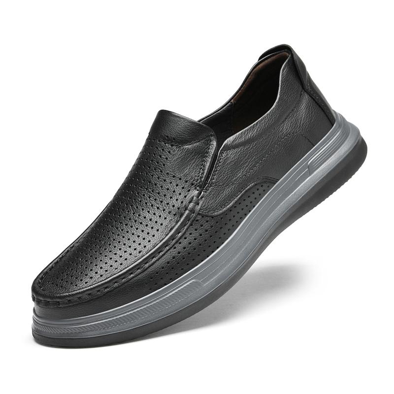 

Мужские универсальные лоферы Модные мужские дышащие кроссовки из натуральной кожи Мужская повседневная обувь Классическая мужская удобная обувь без застежек 44