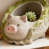 Silicone Cabbage Pig Shaped Mold Suitable For Crafting Succulent Pots Resin Storage Containers And Concrete Decoration Items