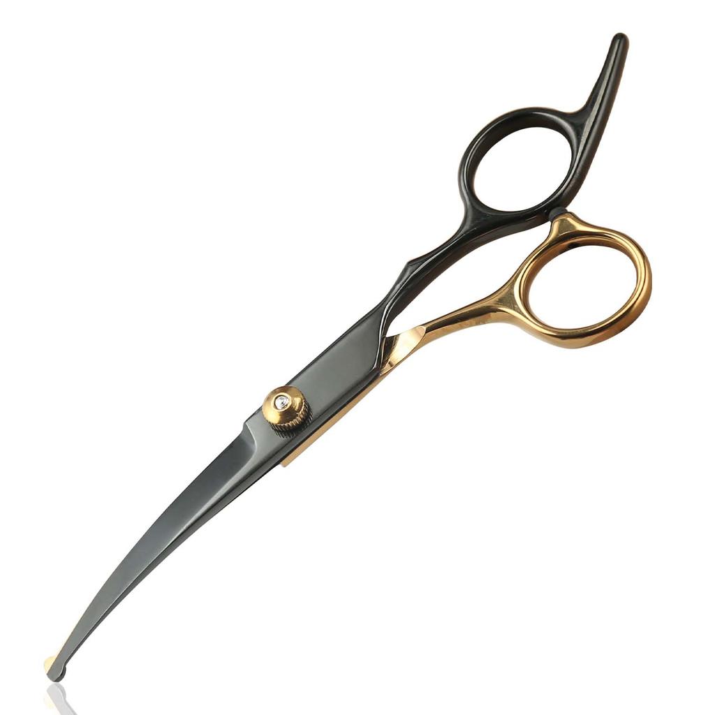 Professional Stainless Steel Pet Grooming Scissors - Right Hand Orientation, Multi-Purpose Hair Trimming Shears with Round Head,
