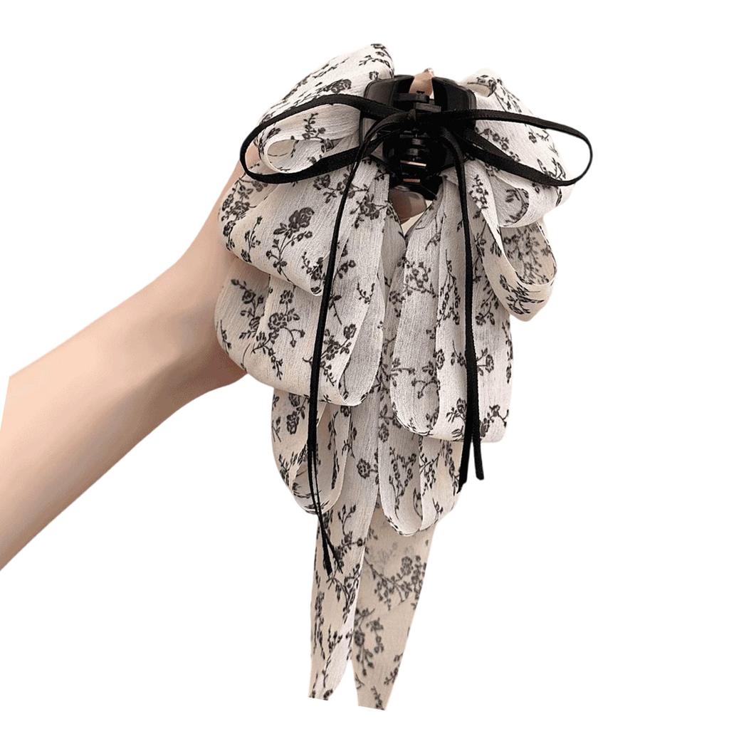 Sichere Schleife Haarklammer Clip Floralmuster Bequemer Stoff Haarspange Für Empfindliche Haut Und Aktiven Lebensstil