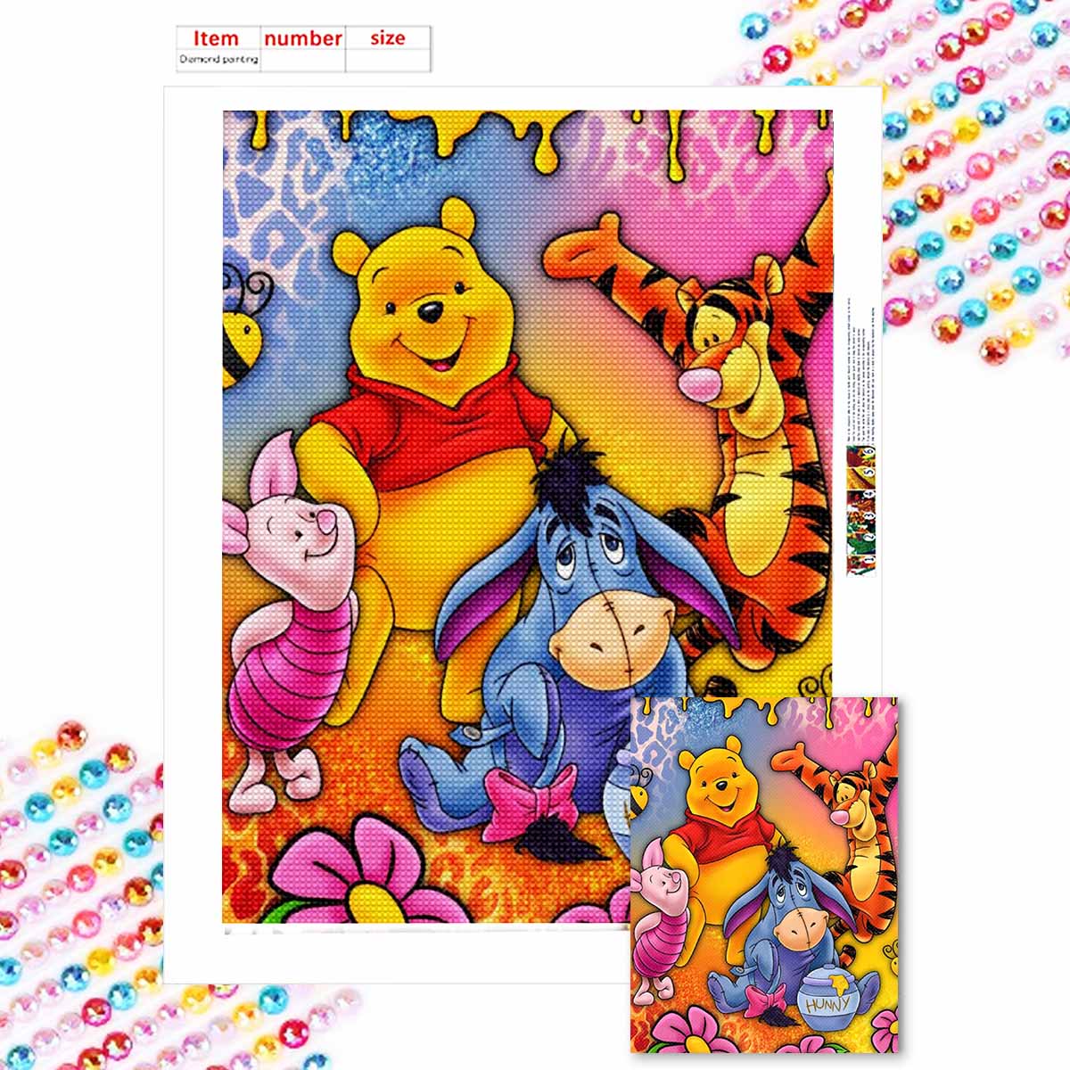 

DIY Diamond Painting A Warm Family Cross Stitch Kit Mosaic Art Diamond Painting Full Circle Diamond Home Decoration Round 20x30cm