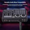 Btuty Soundboard Audio Mixer Live Sound Card with Dynamic LED Colorful Lights, BT Wireless, Plug and Play, One-Click Noise Reduction, Rechargeable for
