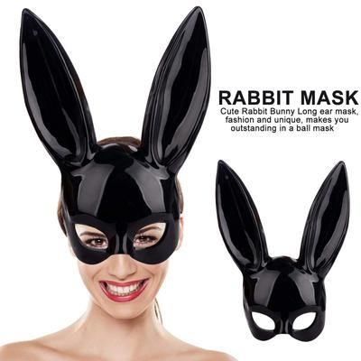 2-1PC Full Face Bunn Y Ear Rabbit Mask Women Masquerade Anime Cosplay Full Face Headwear Easter Halloween Eve Event Accessories