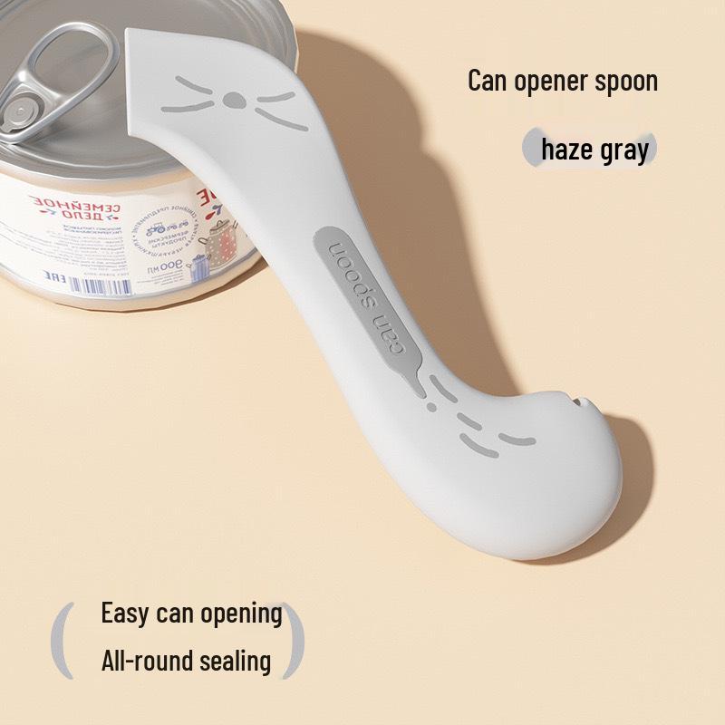 Multifunctional Silicone Cat Food Spoon and Can Opener with Sealing Box