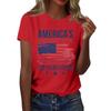 Women's Casual Short Sleeve Graphic T Shirt Crew Neck Top America Semiquincentennial 250 Years Strong Print Tee
