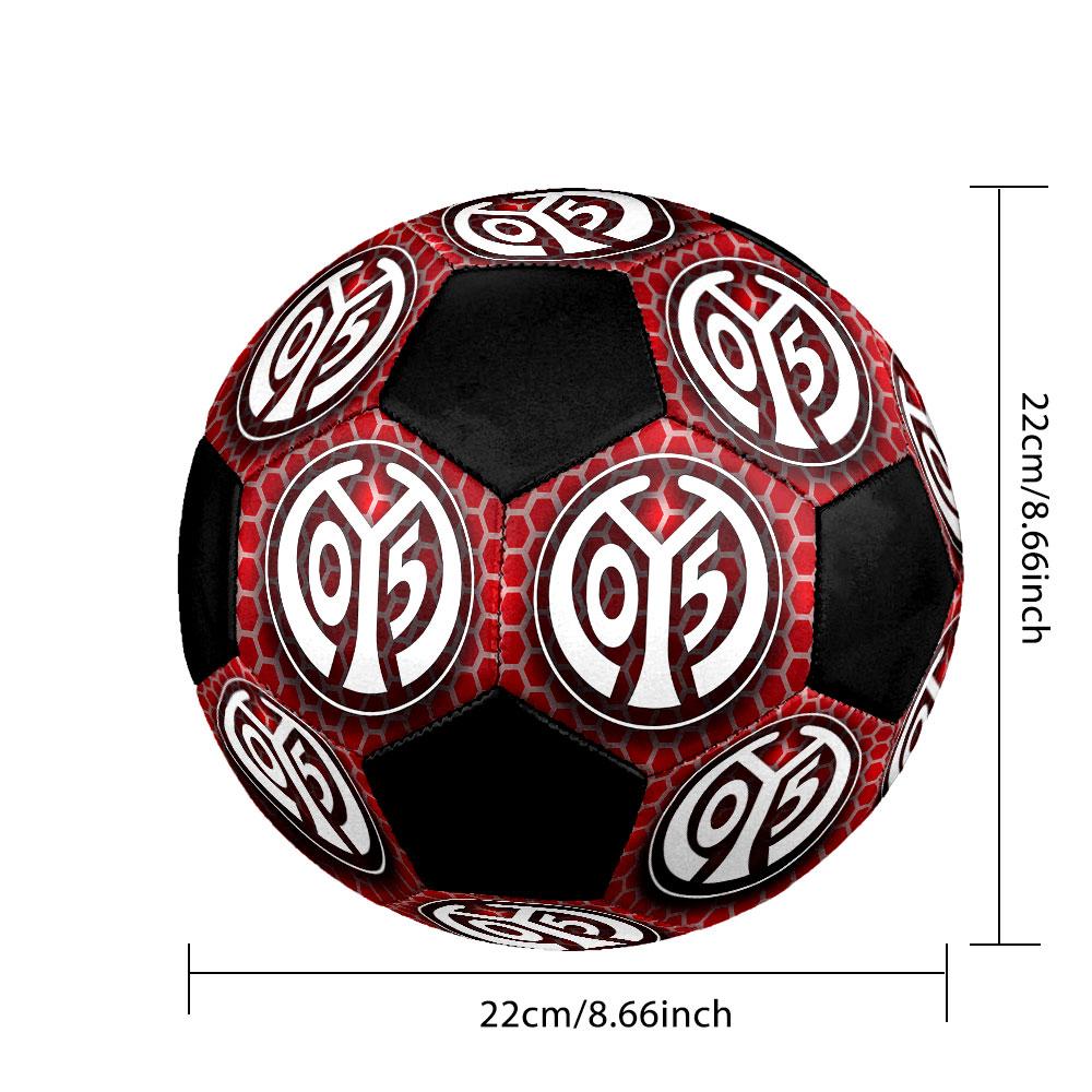 FSV Mainz Soccer Ball Size 5 Colorful Machine Stitched PVC Competition Ready Durable High-Bounce