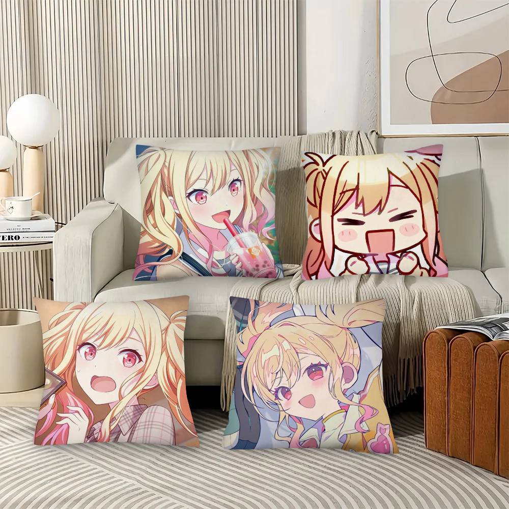 Creative Cartoon Leoneed Tenma Saki Pillow Case Fashion Square Pillowcase Bedroom Sofa Room Ins Decoration Leisure