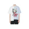 Onitsuka Tiger Letter Animal Pattern Printed Round Neck Casual Pullover Short Sleeve T-Shirt Unisex T-Shirt White Blue 2183B319-100
