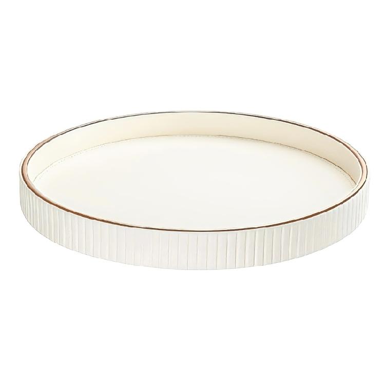 Leather Accessory Tray For Displaying And Storing Jewelry In Contemporary Interiors With Minimal Effort