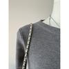 High-end front shoulder knitted sweater women's spring and autumn slim-fitting and thin long-sleeved bottoming top temperament soft waxy sweater