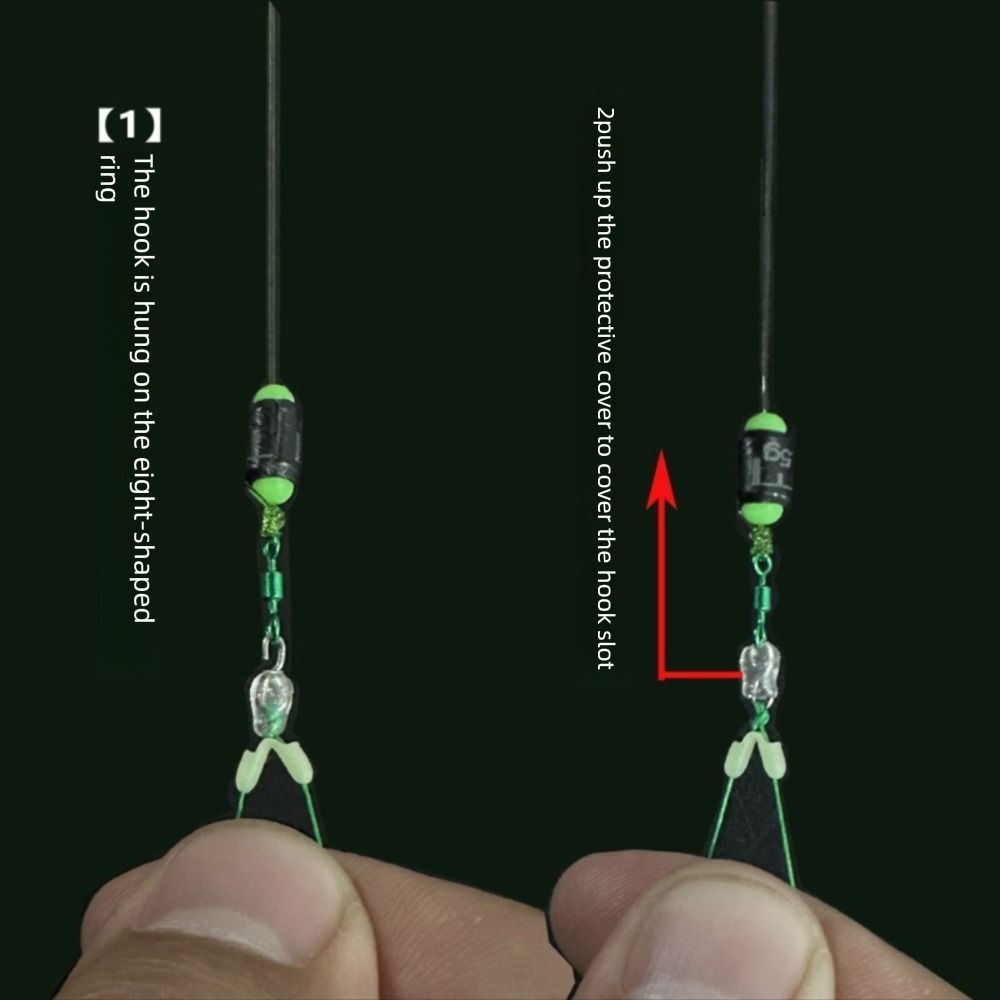 6pcs Eight Type Fishing Line Space Bifurcation Portable Space Bean Line New Swivel Tool  Tying Tool