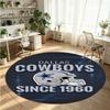 Dallas Cowboys Bedruckter Runder Kristall-Samtteppich Weicher Rutschfester Bodenläufer Für Schlafzimmer Weihnachtsgeschenk