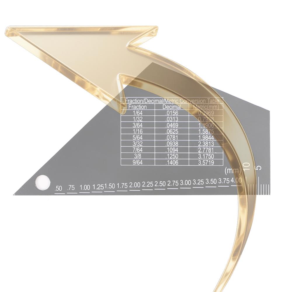 Stainless Steel Guitar String Action Gauge Fret Rocker String Height Ruler Fret Leveling Guide for Guitar Bass Neck Fingerboard China Mainland