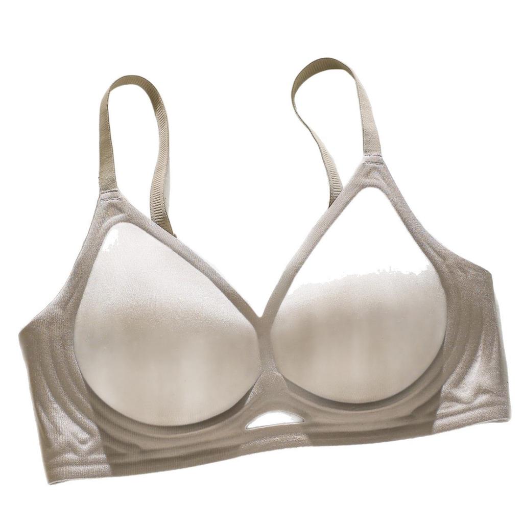 Summer light luxury smooth jelly glue underwear women's non-magnetic no steel ring adjustment soft support bra