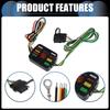 INFINAUTO Powered 3-to-2 Wire Splice In Trailer Tail Light Converter Vehicle 4 Pin Wiring