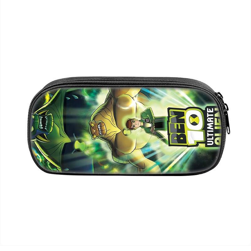 Trousse à Crayons Ben10 pour Enfants Grande Capacité en Nylon Organisateur de Papeterie pour Étudiant Utilisation Scolaire