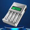 4-Slot AA AAA Intelligent Battery Charger LCD Screen Independent Charging Charger for AA/AAA NiMH Rechargeable Batteries