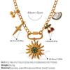 Personalized Stainless Steel Necklace Gold Fashion High Sense Clover Pepper Design Sense Temperament Necklace Jewelry