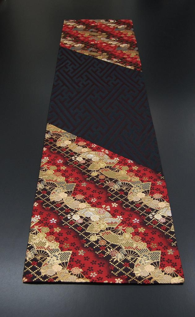 Bieżnik na stół Kimono z Obi zapakowany w pudełko i popularny prezent dla 120 cm w stylu japońskim (Szarfa) - Zapakowane, Zagraniczne, (Wentylator)