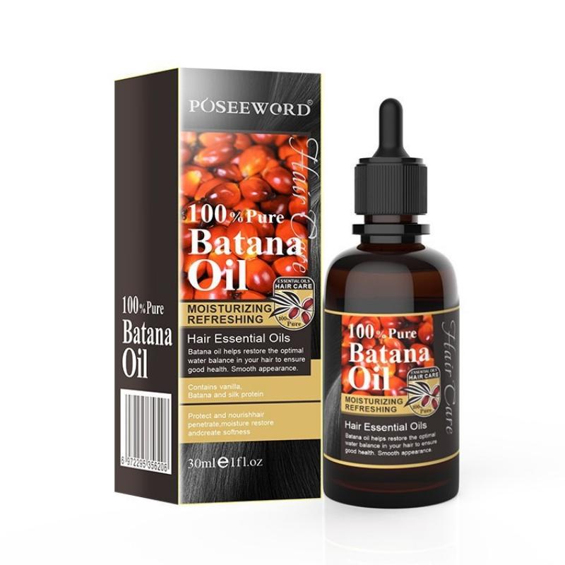 

100% Pure Organic Batana Oil Hair Essential Oil - Rosemary Infused Nourishing Repair Hair Oil for Dry Damaged Hair 02 batahna oil 30ml