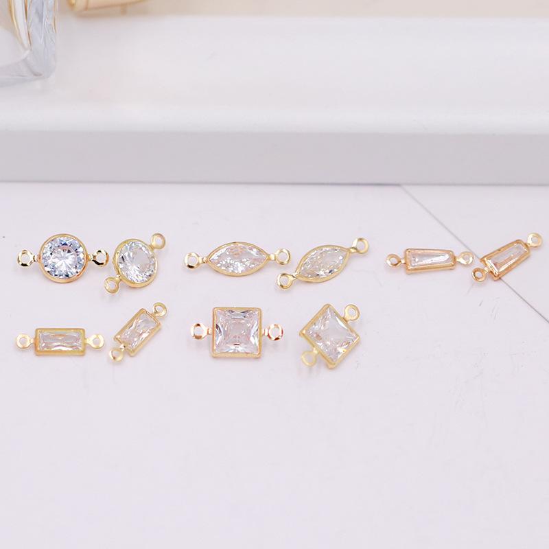 Hot-selling High-quality Small Brass + Zircon Trendy Pendant DIY Handmade Necklace Bracelet Accessories