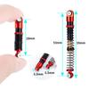 Four 53mm Scale Aluminum Shocks for 1:24 SCX24 RC Crawler (Red + Black)