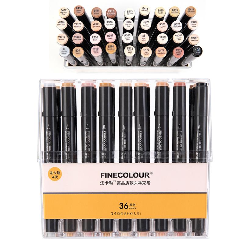 Finecolour EF103 Alcohol Based Art Markers With Bag 12/24/36/48/60/72/240 Colors Oily Soft Double-Headed Marker Pen Professional
