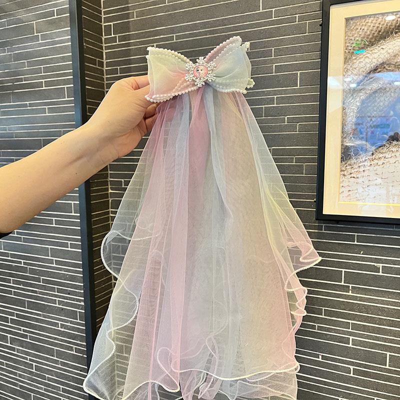 

Градиентный бант заколка для волос для детей – милый аксессуар для дня рождения принцессы-феи