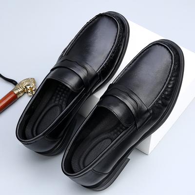 Fashion Suit Men's Loafers Comfortable Casual Business Luxury Style Outdoor Street Walking Flat Bottomed Leather Shoes Black New