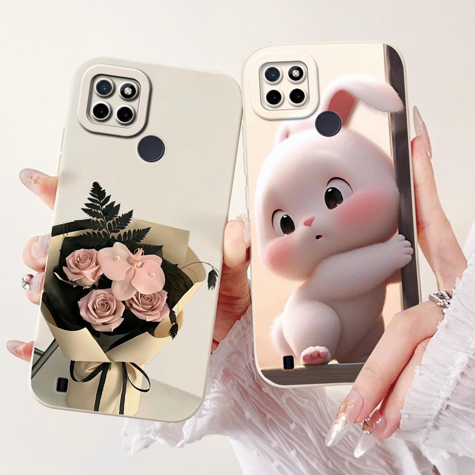 For Realme C21Y RMX3261 RMX3263 C25Y RMX3269 Cover For Realme C21Y Case Cute Cat Funny Cool Fashion Silicone Shockproof Bumper