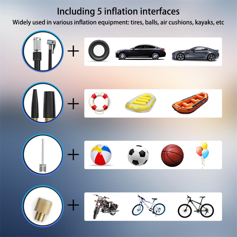 150 PSI Mini Air Pump Wireless Air Electric Tire Inflator Car Bike Rechargeable