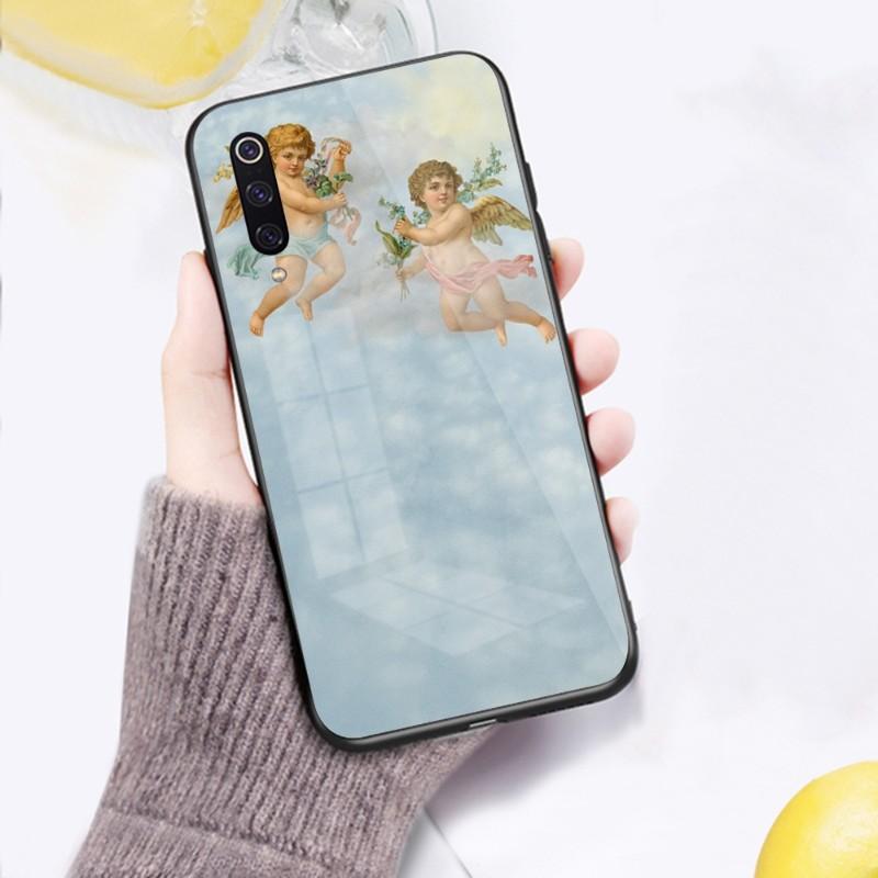 Cute Baby Angel Fioruccis Phone Case For Xiaomi 12 11T 10 9 Redmi Note 11 10 10S Pro Redmi 9 9A 8 Black PC Glass Phone Cover