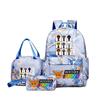 Rhythm box teen schoolbag sprunki cartoon print backpack pencil bag three-piece children's schoolbag 4