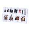 Christmas Glow Little House Set Resin Christmas Scene with Christmas Gift Ornaments